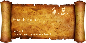 Hux Emese névjegykártya