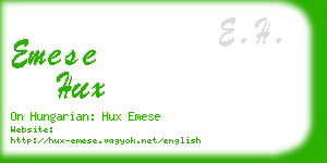 emese hux business card
